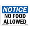 Signmission Safety Sign, OSHA Notice, 7" Height, Rigid Plastic, No Food Allowed Sign, Landscape OS-NS-P-710-L-14557